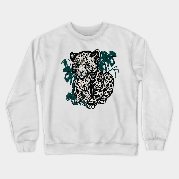 Snow leopard Crewneck Sweatshirt by jen28